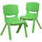 Flash Furniture Green Plastic Stackable School Chair with 10.5'' Seat Height, PK2 2-YU-YCX-003-GREEN-GG - alternate 10